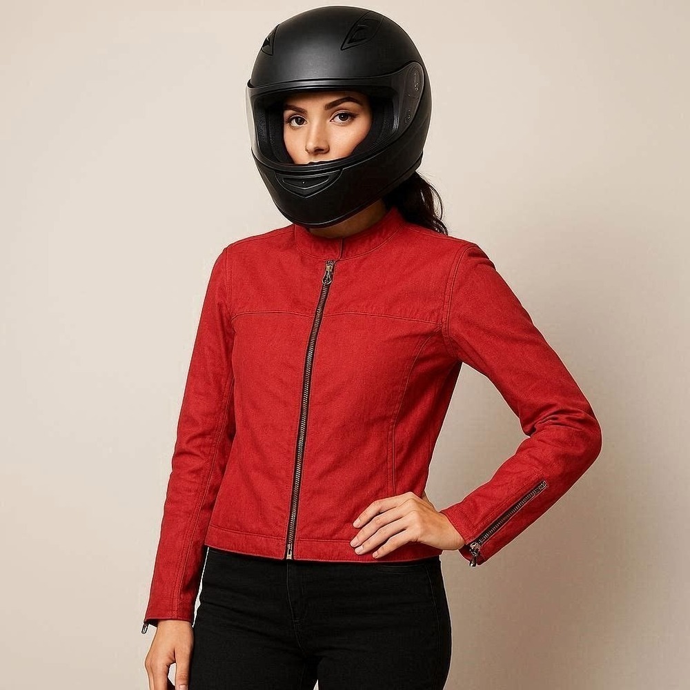 Valentine's Day Vintage Red Full-zip Women's Jacket Kathy Ireland L Moto